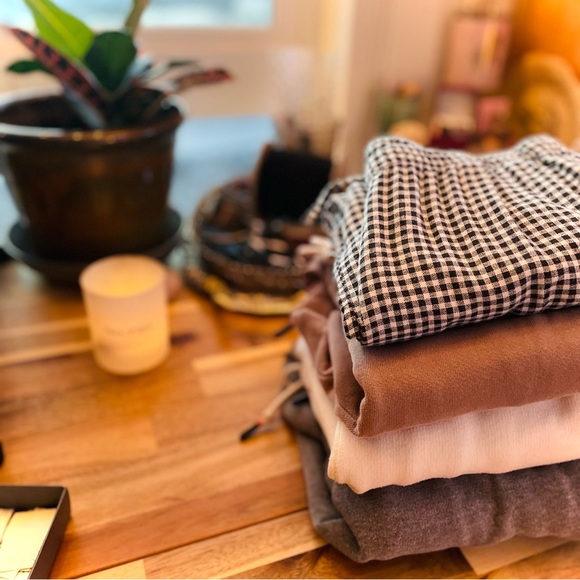 COTOPAXI | L | Grey Thermal Orange Drawstring White Piping Lounge Jogger Pants - Picture 11 of 13